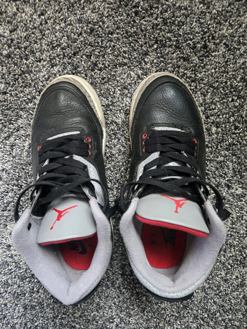 Jordan Youth Black/Gray/Red Retro 3